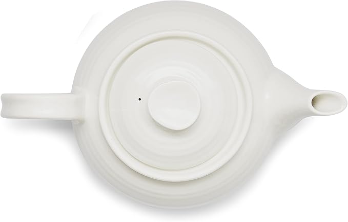 Portmeirion Sophie Conran, White 2 Pint Teapot – Fine Porcelain Tea Server with Handle for Afternoon Tea, Dining & Entertaining – Classic Serveware – Dishwasher & Microwave Safe