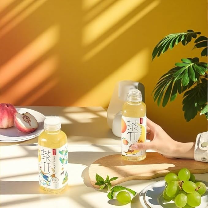 Tea PI Iced Tea – Peach Oolong Tea Sweet Iced Fruit Tea Bottles, Real Juice, -16.9 fl oz, 500mL, 15 Pack