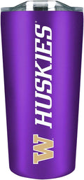 Campus Colors NCAA Stainless Steel Tumbler perfect for Gameday - 18 oz - Double Walled - Keeps Drinks Perfectly Insulated (Washington Huskies - Purple)