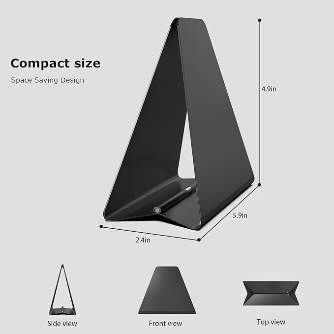 Compact Black Metal Dispenser Self-Adjusting Napkin Holderfor Standard Paper Napkins, Sturdy Design Ideal for Kitchen Countertops, Dining Tables & Breakfast Bars
