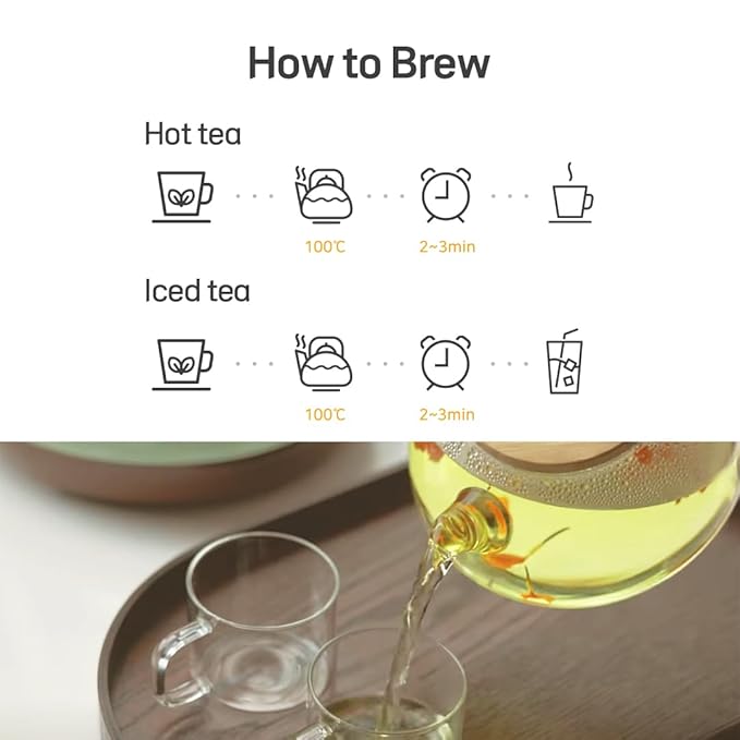 KKOKDAM Fruit & Flower Loose Leaf Tea Sampler - Refresh Flower Water Sampler - Fancy Korean Tea Gift - Premium Loose Leaf Tea Sampler for Men & Women - 3 Flavors, 2 each - 6 Count