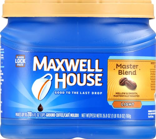 Maxwell House Master Blend Mild Roast Ground Coffee, 26.8 oz Canister