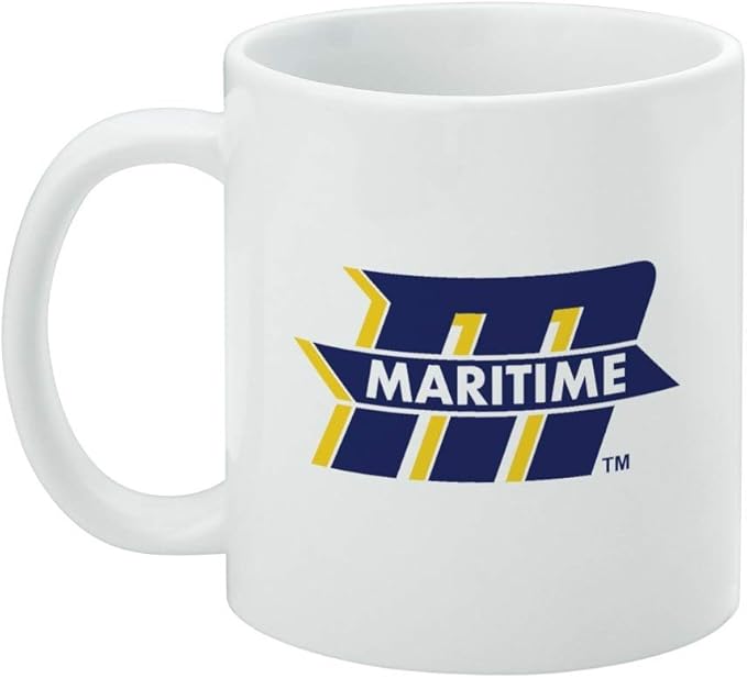 Massachusetts Maritime Academy Logo Ceramic Coffee Mug, Novelty Gift Mugs for Coffee, Tea and Hot Drinks, 11oz, White