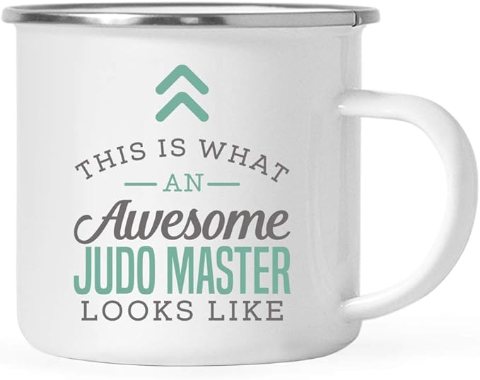 Andaz Press 11oz. Stainless Steel Campfire Coffee Mug, This Is What an Awesome Judo Master Looks Like, 1-Pack, Birthday Gift Ideas for Coworker, Includes Gift Box