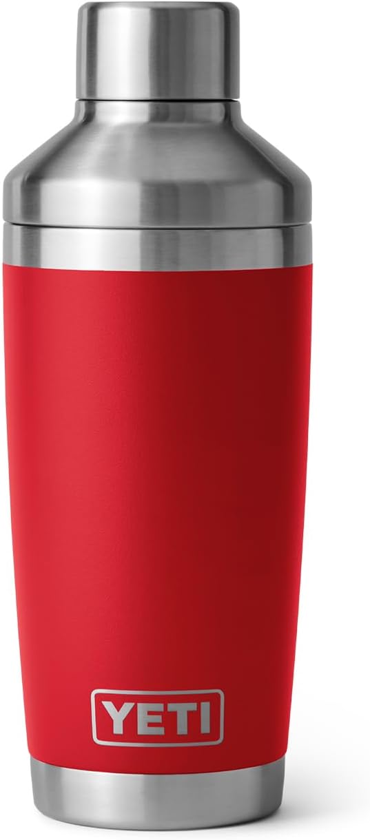 YETI Rambler 20 oz Cocktail Shaker, Stainless Steel, Vacuum Insulated, Rescue Red