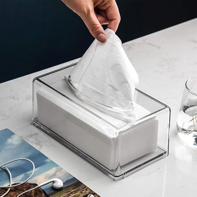 KARO DAILY - Napkin Dispenser with Napkin Pack Included – Durable, Sturdy & High-Grade Plastic Napkin Holder for Kitchen, Restaurant, Home & Office Tabletop Use
