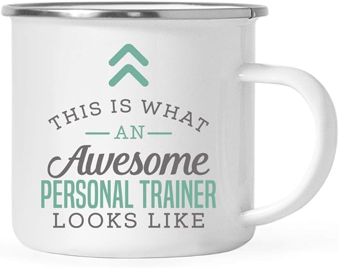 Andaz Press 11oz. Stainless Steel Campfire Coffee Mug Gift, This is What an Awesome Personal Trainer Looks Like, 1-Pack, Birthday Gift Ideas Coworker Him Her, Includes Gift Box
