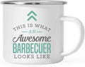 Andaz Press 11oz. Stainless Steel Campfire Coffee Mug Gift, This is What an Awesome Barbecuer Looks Like, 1-Pack, Birthday Gift Ideas Coworker Him Her, Includes Gift Box