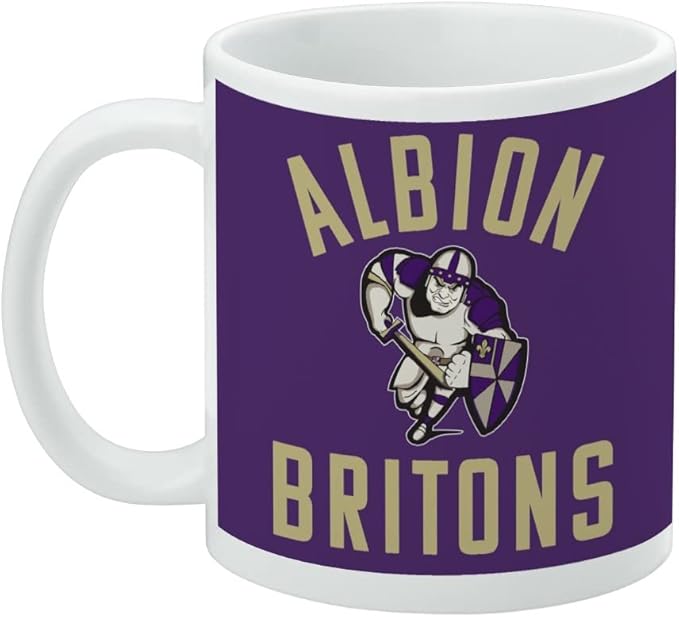 Albion College Britons Logo Ceramic Coffee Mug, Novelty Gift Mugs for Coffee, Tea and Hot Drinks, 11oz, White