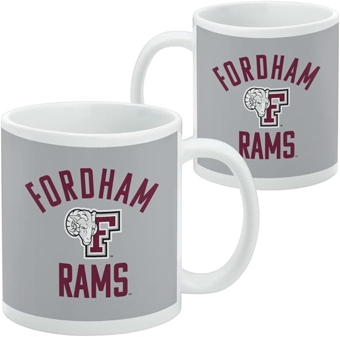 Fordham University Rams Logo Ceramic Coffee Mug, Novelty Gift Mugs for Coffee, Tea and Hot Drinks, 11oz, White
