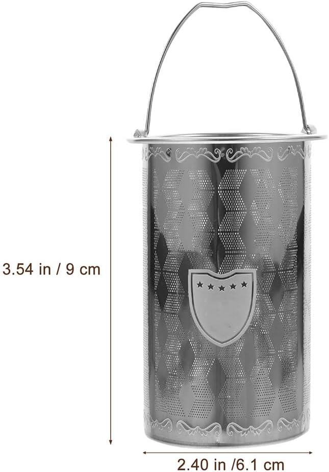PRETYZOOM Stainless Steel Tea Infuser Mesh Strainer with Handle Replacement Tea Filter Basket for Loose Leaf Brewing in Teapots and Cups 3.54 Inch Compact Size