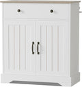 29.5'' White Wood Buffet Cabinet with Adjustable Shelves and Doors, Versatile Coffee Bar Storage for Living Room, Entryway, Dining Room, and Kitchen Pantry