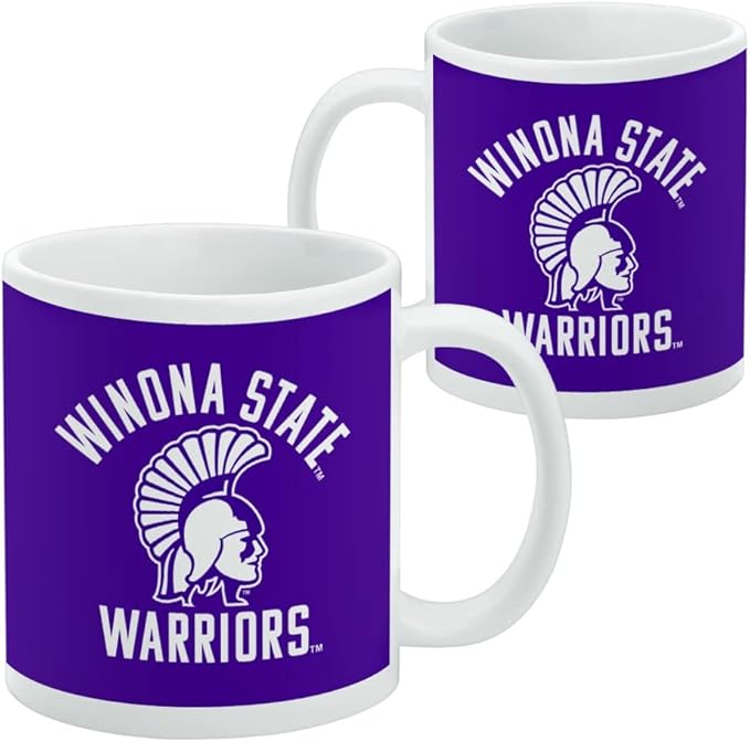 Winona State University Warriors Logo Ceramic Coffee Mug, Novelty Gift Mugs for Coffee, Tea and Hot Drinks, 11oz, White