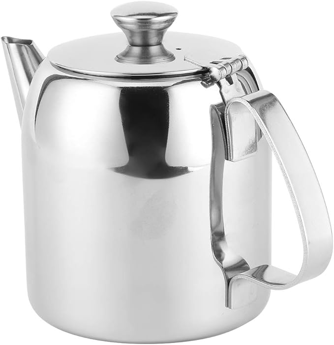 Stainless Steel Tea Kettle, 20oz or 32oz Kettle Coffee Pot Teapot Cold Kettle Short Spout for Hotel Restaurant, Living Room, Office (20 ounces)