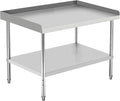 48x28x30 in Stainless Steel Equipment Grill Stand Table 400 LBS Capacity NSF Certified with Adjustable Legs, 2 in Edge Baffle, for Hotel, Home, Commercial Restaurant Kitchen