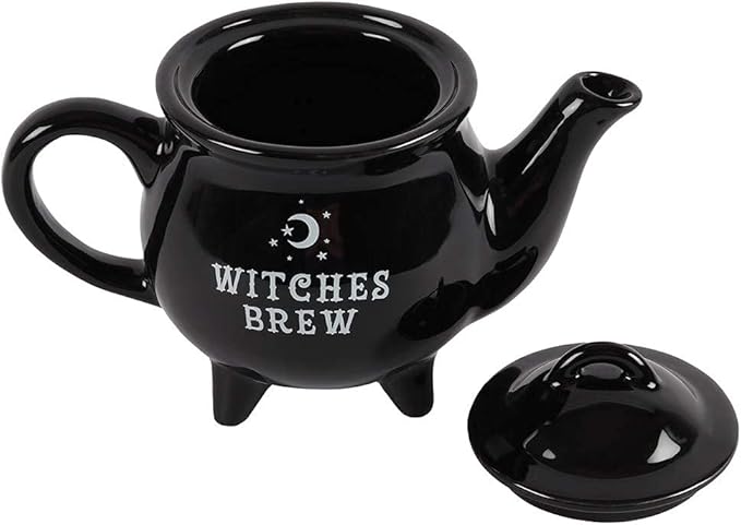 Witches Brew Black Ceramic Tea Pot
