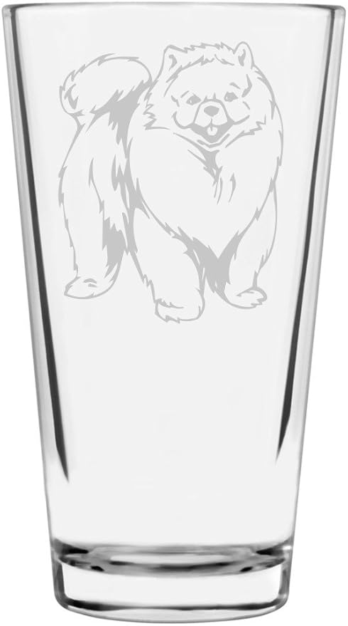 Pomeranian Custom Personalized Dog Themed Etched All Purpose 16oz Pint Glass