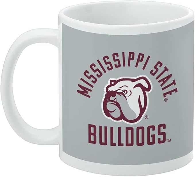 Mississippi State University Bulldogs Ceramic Coffee Mug, Novelty Gift Mugs for Coffee, Tea and Hot Drinks, 11oz, White
