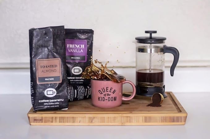Toasted Almond Flavored Coffee, Specialty Arabica Coffee, Medium Roast, 12 ounce, Whole Bean