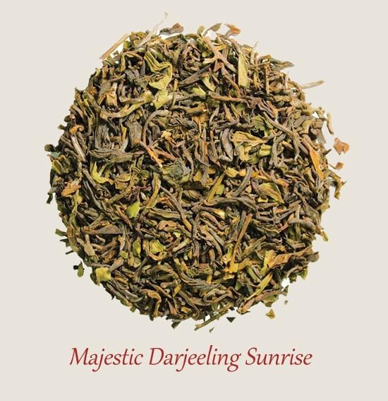 Blossom & Brew Majestic Darjeeling Sunrise First Flush Black Tea (3.52oz) – Whole Leaf from Teesta Valley – Rich Flavored & Aromatic Breakfast Brew – Caffeinated Indian Tea for Hot or Iced Beverages