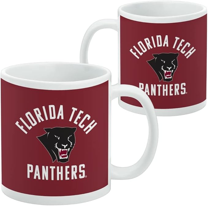 Florida Institute of Technology Panthers Logo Ceramic Coffee Mug, Novelty Gift Mugs for Coffee, Tea and Hot Drinks, 11oz, White
