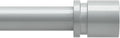 Curtain Rods for Windows 16 to 170 Inches Adjustable Length 1 Inch Diameter Window Curtain Rod with Aluminium End Cap, Silver Gray