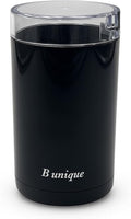 B Unique Electric Coffee & Spice Grinder, 300ml Stainless Steel | Powerful Grinder for Beans, Herbs, Nuts & Seeds | Fast, Safe, Easy to Clean | Compact Kitchen Design