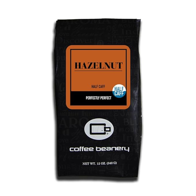 Half Caff Hazelnut Flavored Coffee | 12oz Whole Bean | 100% Specialty Arabica