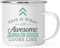 Andaz Press 11oz. Stainless Steel Campfire Coffee Mug Gift, This is What an Awesome Journalism Advisor Looks Like, 1-Pack, Birthday Gift Ideas Coworker Him Her, Includes Gift Box