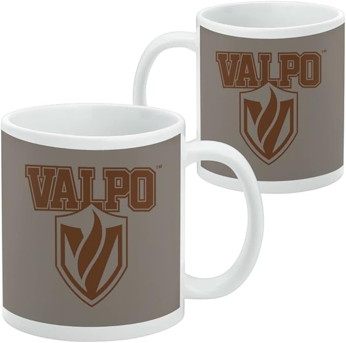 Valparaiso University Beacons Logo Ceramic Coffee Mug, Novelty Gift Mugs for Coffee, Tea and Hot Drinks, 11oz, White