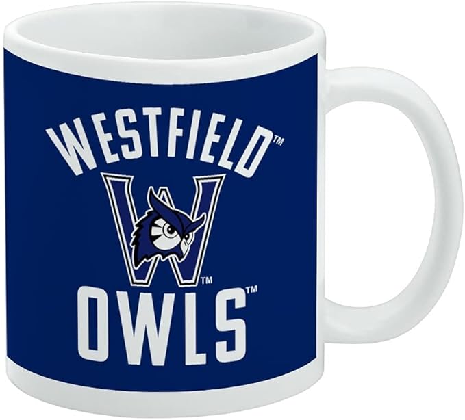 Westfield State Owls Ceramic Coffee Mug, Novelty Gift Mugs for Coffee, Tea and Hot Drinks, 11oz, White