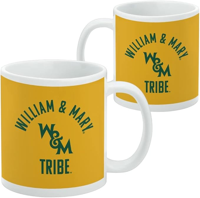 College of William & Mary Tribe Ceramic Coffee Mug, Novelty Gift Mugs for Coffee, Tea and Hot Drinks, 11oz, White