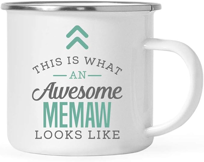 Andaz Press 11oz. Stainless Steel Campfire Coffee Mug Gift, This is What an Awesome Memaw Looks Like, 1-Pack, Birthday Gift Ideas Coworker Him Her, Includes Gift Box