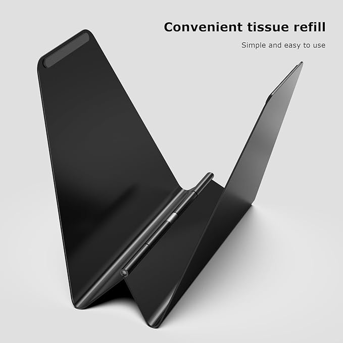 Compact Black Metal Dispenser Self-Adjusting Napkin Holderfor Standard Paper Napkins, Sturdy Design Ideal for Kitchen Countertops, Dining Tables & Breakfast Bars