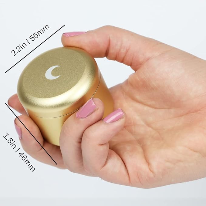 Brando Moon Champagne Gold Pocket Storage Case Container Smell Proof and Air Tight - Easy to Carry and Best Way to Preserve Coffee