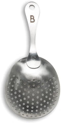 Bull in China Julep Strainer with Handle - Stainless Steel | Bar Hand Sieve | Cocktail Sieve | Strainer for Bartending