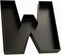 Hard Plastic Reusable Fillable Letters Numbers Serving Trays for Party Decoration (W, Black)
