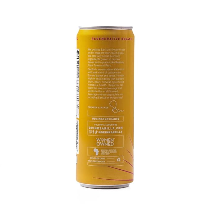 Sarilla Nonalcoholic Lemon Tea Spritzer – Lightly Sparkling Real Brewed Organic Black Tea with a Zesty Citrus Finish, Low Calorie, 12-Pack