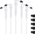 Nuogo 5 Pcs Coffee Syrup Pump Compatible with Monin 750ml (25.4 Fl Oz) Glass Bottles White Flavor Syrup Pump Dispenser with Tip Covers