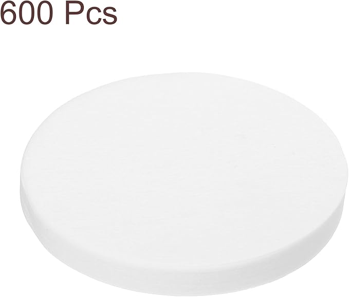 uxcell 600Pcs Coffee Filters, 60mm Disposable Round Paper Filter White for Home Office Use Pour Over and Drip Coffee Maker