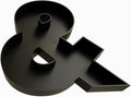 Hard Plastic Reusable Fillable Letters Numbers Serving Trays for Party Decoration (&, Black)