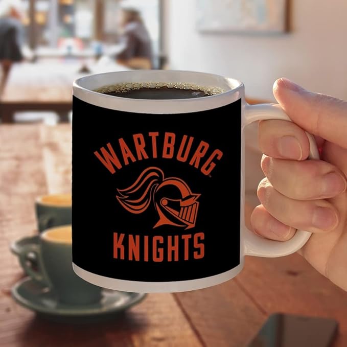 Wartburg College Knights Logo Ceramic Coffee Mug, Novelty Gift Mugs for Coffee, Tea and Hot Drinks, 11oz, White