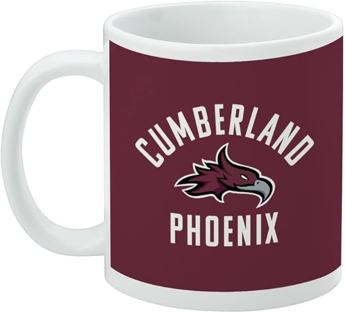 Cumberland University Phoenix Logo Ceramic Coffee Mug, Novelty Gift Mugs for Coffee, Tea and Hot Drinks, 11oz, White