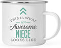 Andaz Press 11oz. Stainless Steel Campfire Coffee Mug Gift, This is What an Awesome Niece Looks Like, 1-Pack, Birthday Gift Ideas Coworker Him Her, Includes Gift Box