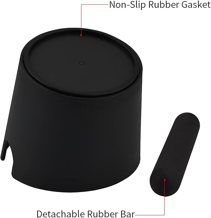 Round Coffee Knock Box 4.8 Inch Shock - Absorbent Durable Barista Style Knock Box With Removable Knock Bar and Non-Slip Base Gift