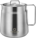 Stainless Steel Classic Tea Kettle 2.1 Quarts / 2 Liters, Multi-purpose Cooking Pot, Mini Milk Pan, Butter Warmer, On-the-go Saucepan, Ramen Pot, Stovetop Metal Tea/Coffee Pot (606)