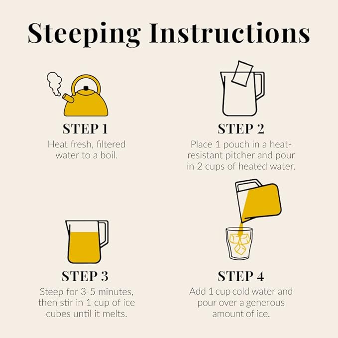 The Republic of Tea Keto-Friendly Sweet Black Tea and Lemonade Iced Tea - 8 Quart-Sized Pouches