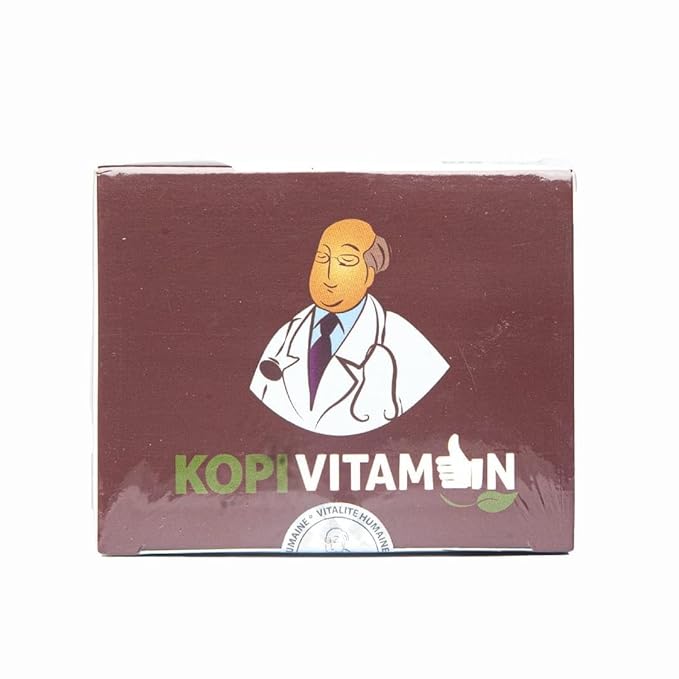 Kopi Vitamin coffee Tongkat Ali Energy Enchancement Vitamin Enriched Dark Roast coffee 6 Essential natural ingredients.