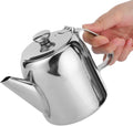 Stainless Steel Tea Kettle, 20oz or 32oz Kettle Coffee Pot Teapot Cold Kettle Short Spout for Hotel Restaurant, Living Room, Office (20 ounces)