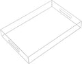 Clear Acrylic Serving Tray with Handles-Butler Trays for Coffee Table, Snacks,Breakfast in Bed, Kitchen Countertop,Vanity,Makeup Organizer,Ottoman (Clear, 10x15 Inches)
